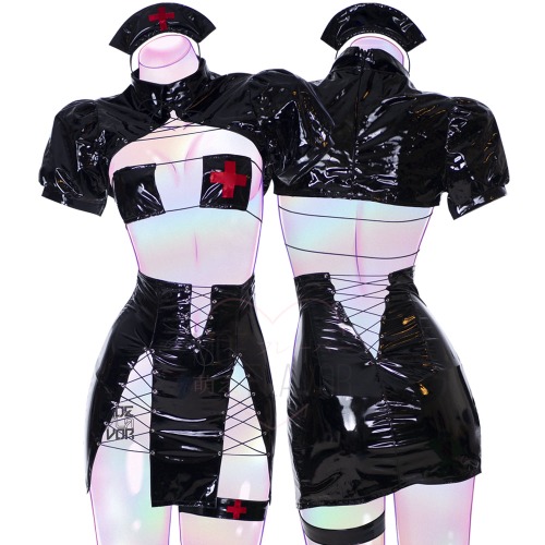 Chaotic Nurse Outfit - Black / S/M