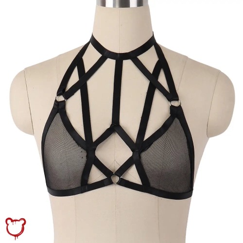 Mesh Garter Harness Top