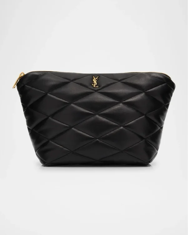 YSL Cosmetic Pouch in Quilted Leather 