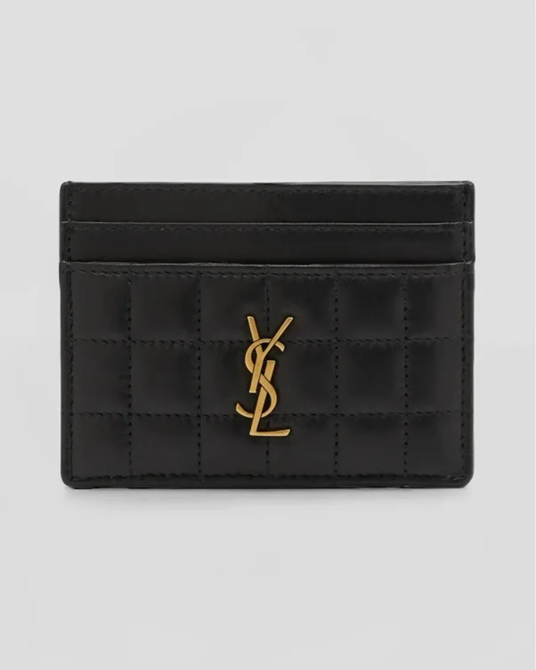 YSL Card Case in Quilted Leather