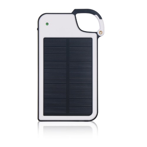 Clip-on Tag Along Solar Charger For Your Smartphone - White