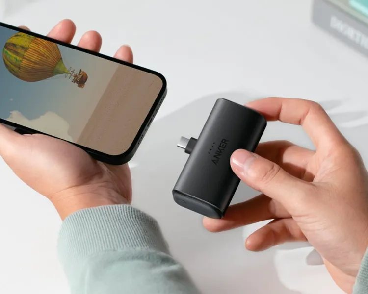 Nano Power Bank with Built-in Foldable USB-C Connector