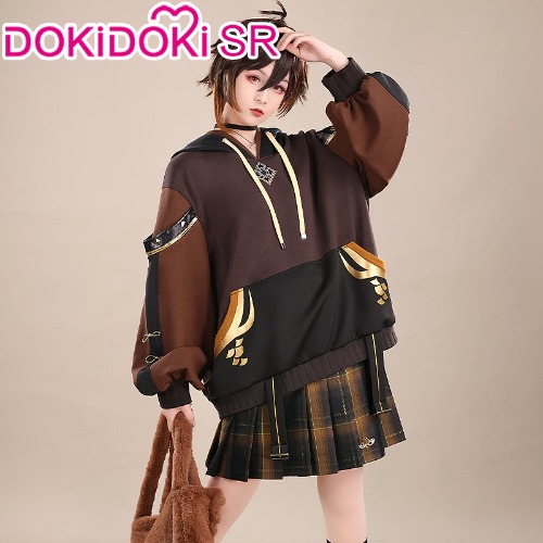 DokiDoki-SR Game Genshin Impact Cosplay Xiao / Kazuha / Klee / Tartaglia Childe / Zhongli JK Skirt Doujin Casual Wear | Zhongli-S-PRESALE