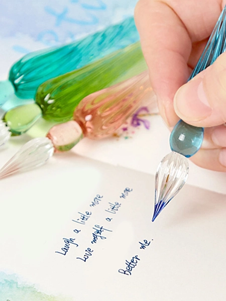 Caneta de imersão de vidro de cor aleatória 1 unidade