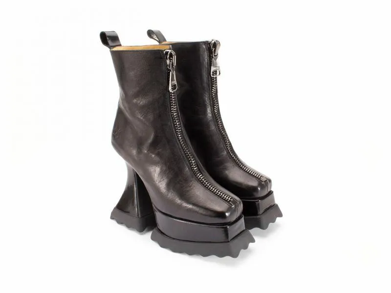 Fluevog - Munster Max Petunia Mid-Calf Platform Boot - Black