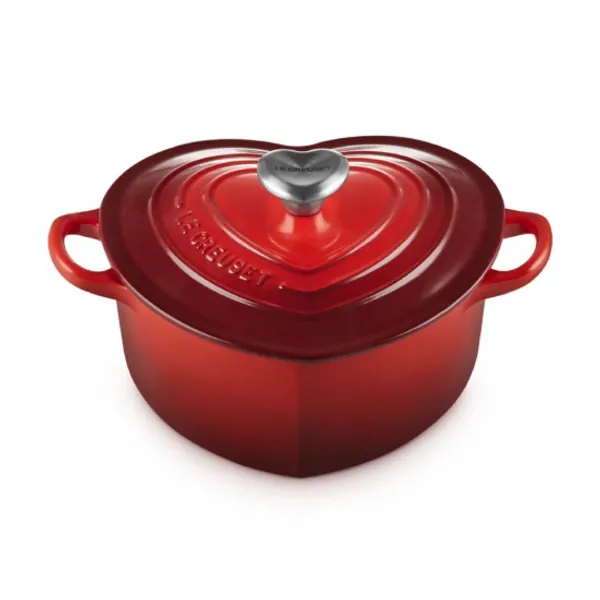 Le Creuset Cocotte Heart Pot - Cherry