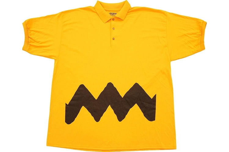 Charlie Brown Polo Button Up Costume T-Shirt | M