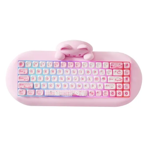YUNZII C68 Hi-Fi Mechanical Keyboard | Pink / Caramel Coffee-Mute Linear