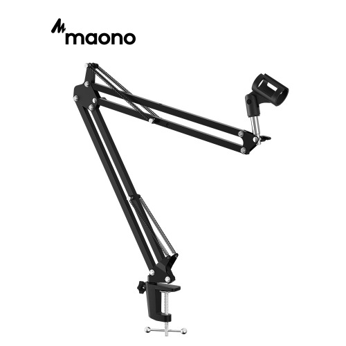 Maono AU-B01 Microphone Suspension Boom Scissor Arm Stand For Professional Podcast