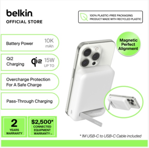 Belkin BoostCharge Pro Magnetic Power Bank with Qi2 15W 10K