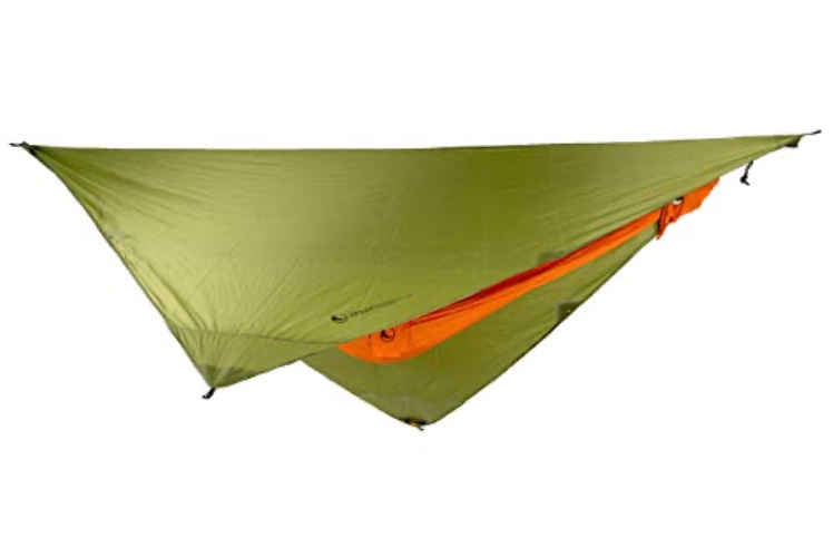 Ticket to the Moon Lona cobertora, hamacas y Tiendas – Protección contra Lluvia, Sol y Viento, Impermeable hasta 2.000 mm, 3.5m (Diagonal), SÓLO 700g, Garantía de 10 años - Lona de Luna - Luna Tarp