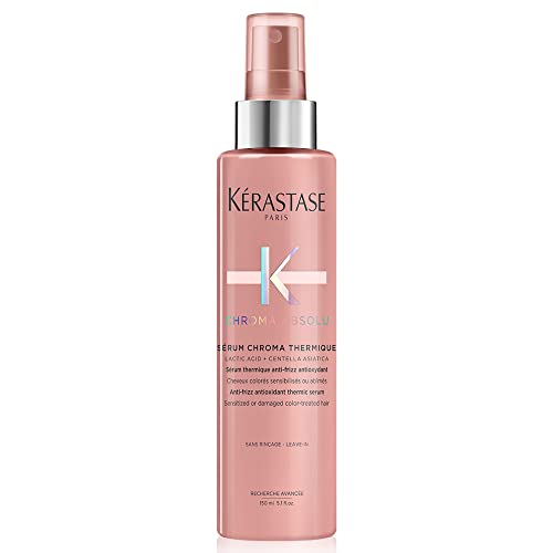 Kérastase Chroma Absolu, Sérum Térmico Antiencrespamiento, Sin Aclarado, Para Pelo Coloreado Sensibilizado y/o Dañado, Sérum Chroma Thermique, 150 ml