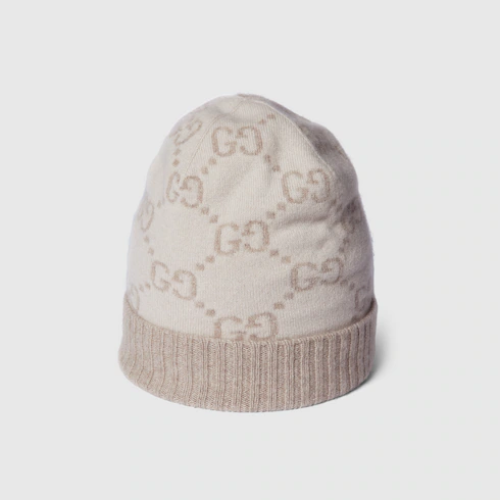 GG cashmere jacquard hat
