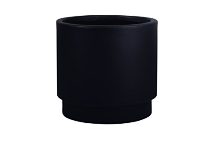Hobby Flower Basic - Maceta Redonda con Sistema de Auto-riego, 35 x 35 cm, Color Negro - 35 x 35 cm - Negro