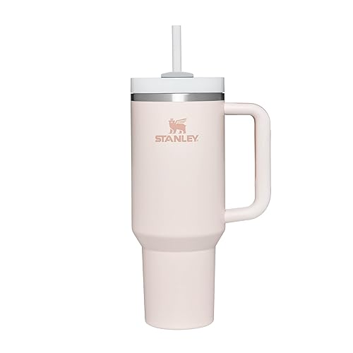 Stanley Quencher H2.0 FlowState Tumbler 1.2L - Termo Conserva el Frío 11 Horas - Helada Durante 48 Horas - Botella Agua Acero Inoxidable - Taza Termica - Vaso Termico Sin BPA - Rose Quartz - Rose Quartz