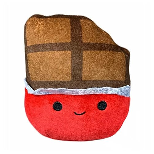 Squishmallows Oficial Kellytoy Food Plush Toys Soft Plush Animal (5 Inch, Paulton Chocolate Bar) - 5 Inch - Paulton Tableta de Chocolate