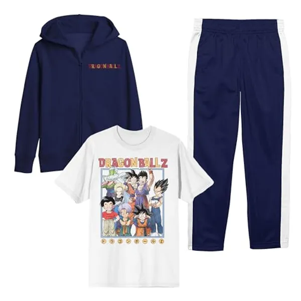 Bioworld Youth Boys Dragon Ball Z 3 pc Hoodie Jogger T-shirt combo