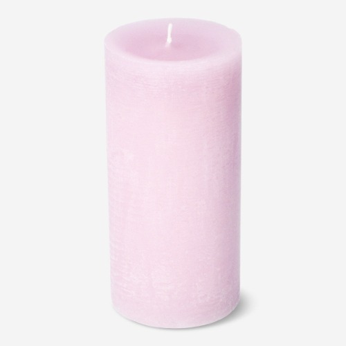 Rustic pink pillar candle - 12 cm | Pink / 12 cm