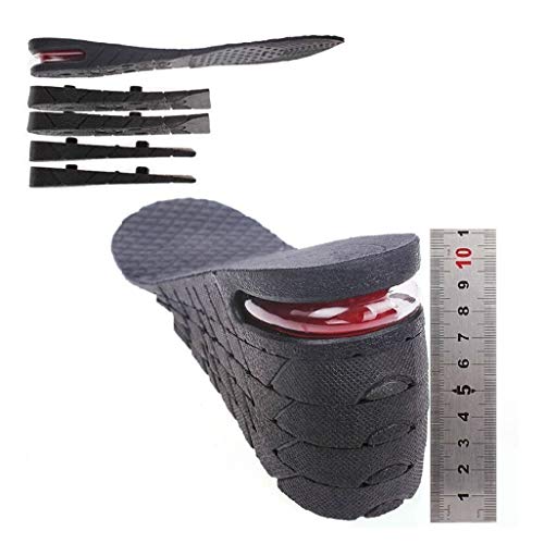 Kalevel Unisex Height Increase Insoles 11cm 4.4 Inches Adjustable Insoles Breathable Insole Insoles Increased Insoles Shoe Lifts Increased Shoe Pad Elevator Insoles for Men Women (Black) - 4.4 Inch (Pack of 2)