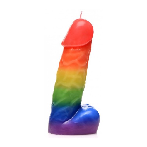 Pride Pecker Dick Drip Candle - Rainbow