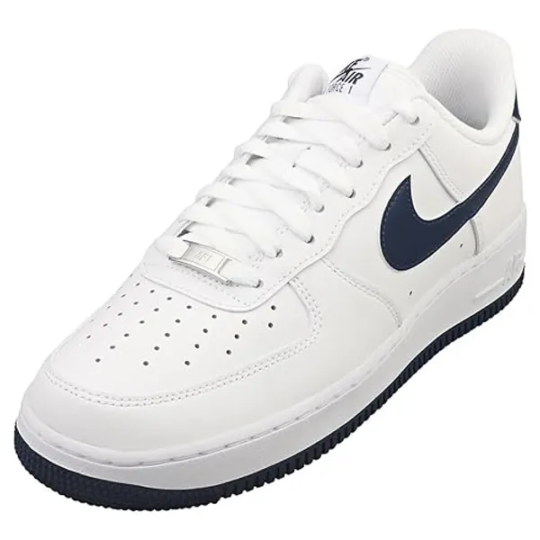 Nike Air Force 1 '07 Men's Shoes (FJ4146-104, White/White/Midnight Navy)
