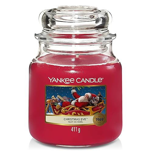 Yankee Candle Candela profumata in giara media, Vigilia di Natale, Durata Fino a 75 Ore - Vigilia Di Natale - Candela media