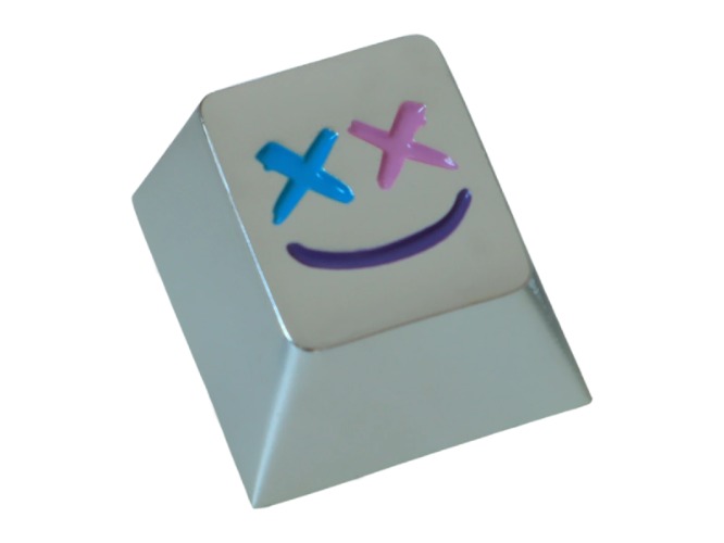 X Eyes Keycap - Silver Pastel