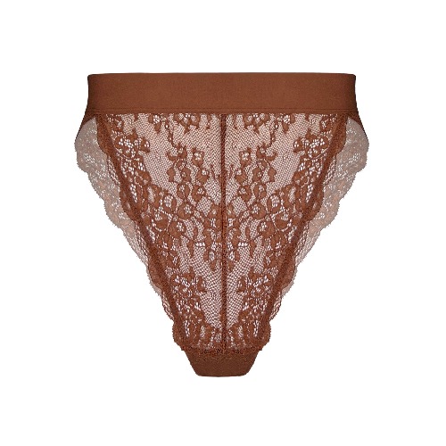 Wild Lace Hi Leg Salted Caramel - XXL/1X / Salted Caramel