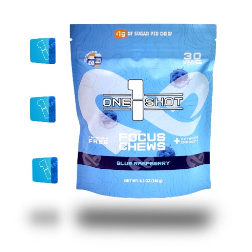 Blue Raspberry Focus Chews | Nootropics, Vitamins & Immunity (30 Pieces)