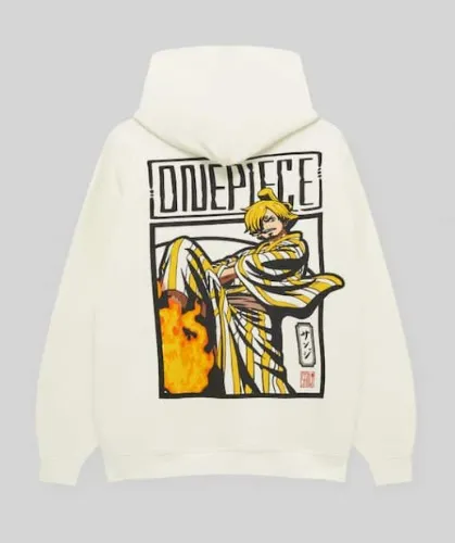 white one piece hoodie Sanji