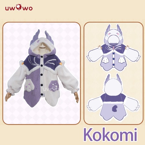 【In Stock】Uwowo Genshin Impact Fanart Kokomi Fishy Casual Coat Cute Cozy Jacket Cospaly Costume - M