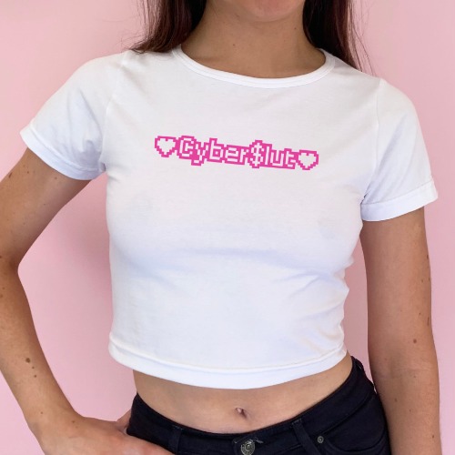 Cyber Cropped Tee | XS
