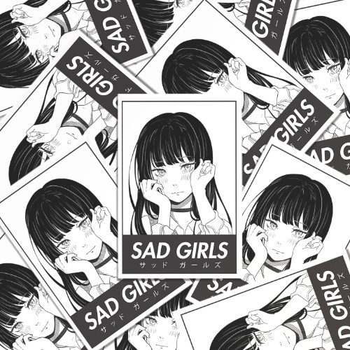 Sad Girls Choker Sticker