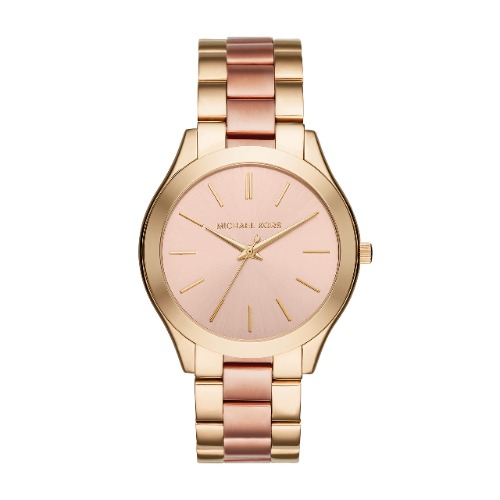 Michael Kors Montre pour Femme Slim Runway, Boîtier de 42 mm, Mouvement à Trois Aiguilles, Bracelet en Acier Inoxydable
