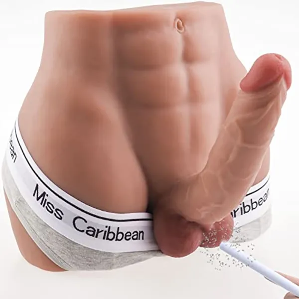 Male Sex Doll with Flexible Dildo Realistic Sex Huge Cock,16.9lb Life Size Torso Men Sex Dolls for Women Tight Anal Big Cock for Female Masturbation, Unisex Masturbator Sex Toy for Women Gay Couple