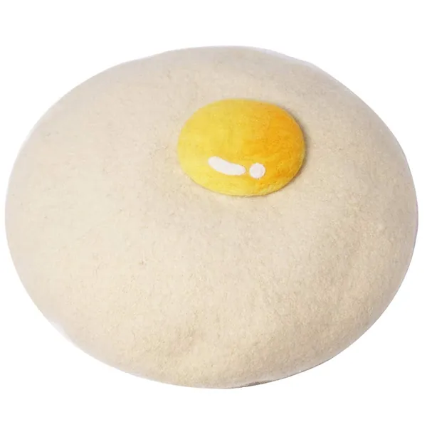 Handmade Cartoon Egg Omelette Beret Vintage Artist Hat Kawaii Story Hat Cute Women Cap - 