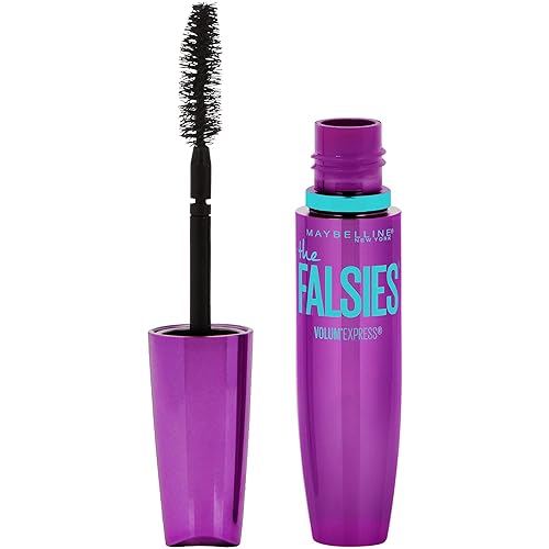 Maybelline Volum' Express Falsies Volumizing, Washable Mascara, Blackest Black, 1 Count - WASHABLE BLACKEST BLACK - 0.25 Fl Oz (Pack of 1)