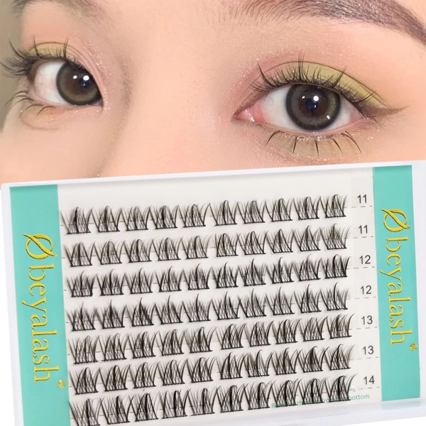Manga Lashes Thin Band Anime Lashes 11-14mm Anime Eyelashes 70 PCS Lashes Natural Look Anime Eyelashes Faux Mink Wispy False Lashes Japanese Korean Asian Natural Lashes by Obeyalash
