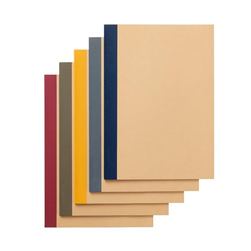MUJI Set of 5 Notebooks 30 Sheets, Color Ruled B5 76316145 Multicolor - B5