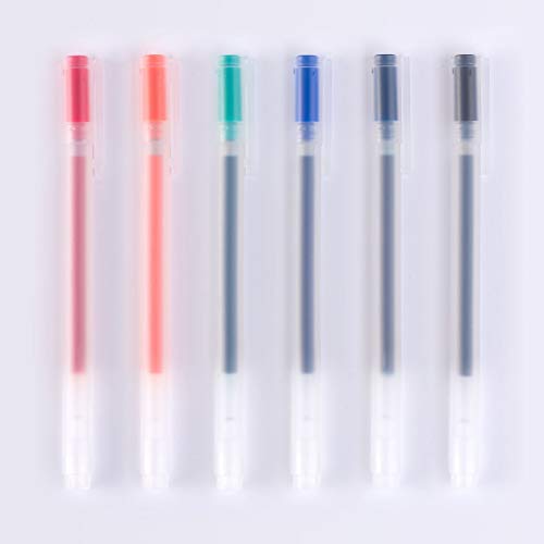 Muji Gel Ink Ballpoint Pen 6-Colours Set, 0.5 mm Nib Size - 0.5mm - 6 colours