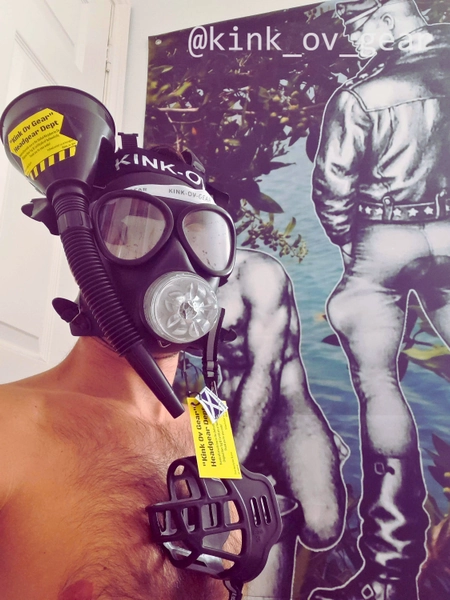 Premium FLESHLIGHT Rubber GAS MASK +Puppy Play Muzzle +Funnel. Kinky Gear Blowing Head Gasket Job Silicone Gay Pup Fetish Pussy Latex Blow