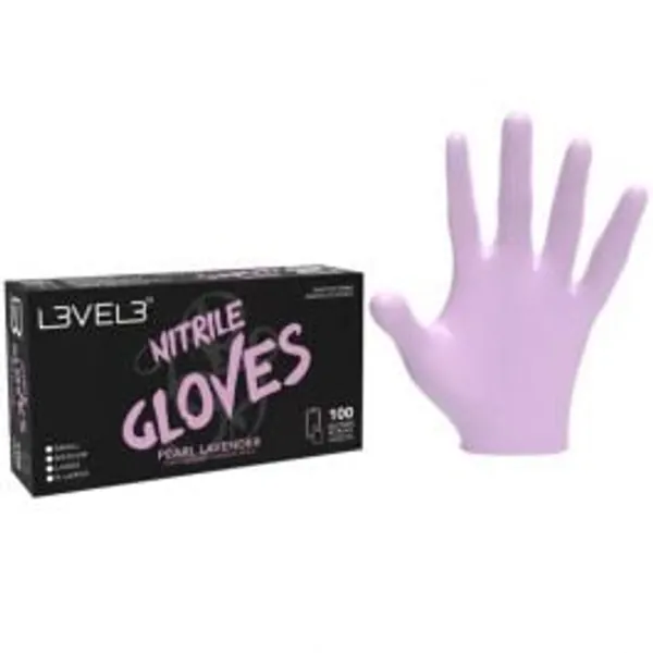L3VEL3 Professional Nitrile Gloves Pearl Lavender (100)