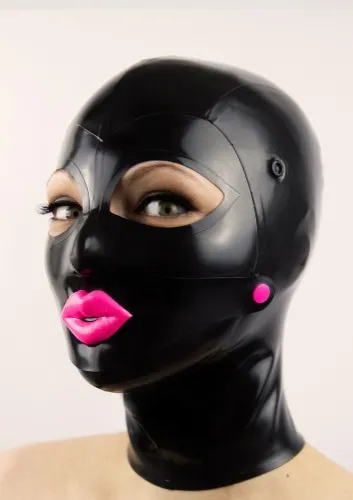 HEKATE - Latex Hood with Panels & Lips