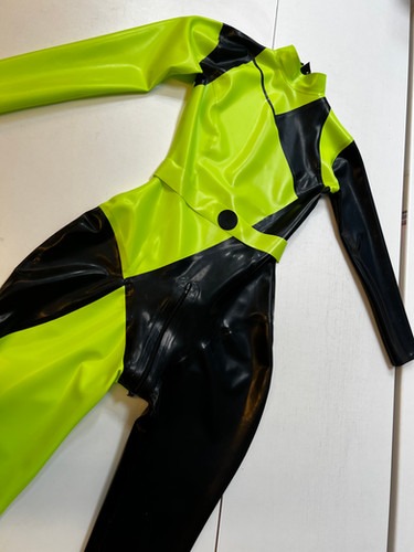 Latex Shego Inspired Catusuit