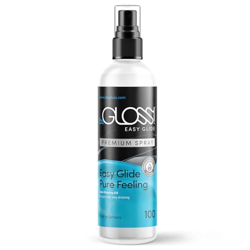 beGLOSS Easy Glide Premium Spray - 100 ml - Easy Glide - Pure Feeling - Slip into Rubber & Latex Garments Fast and Easy with Our Lubricant Dressing aid.