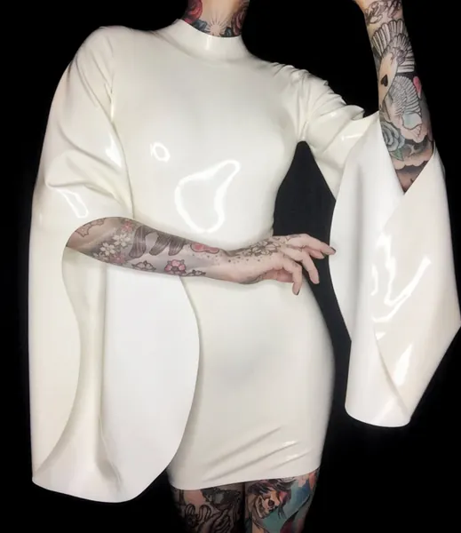 Kimono Sleeve Mini Dress Jane Doe Latex