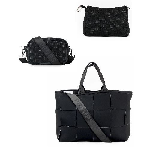 ICON TOTE + CAMERA BAG + POUCH - BLACK