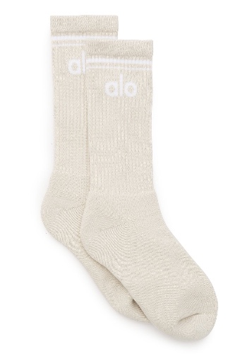 Unisex Throwback Sock - Bone/White | Bone/White / S