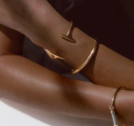 Harmony Gold Bar Cuff Bracelet