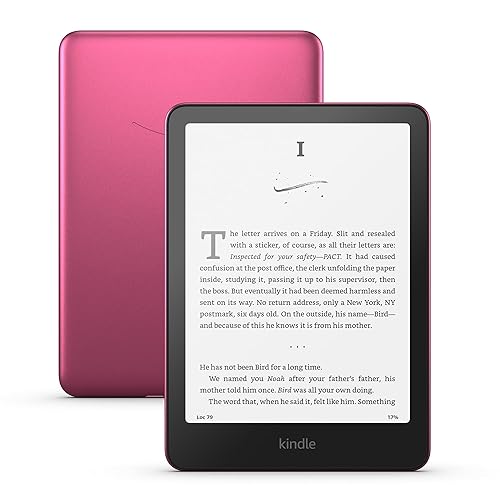 All-new Amazon Kindle Paperwhite Signature Edition (32 GB) – Our fastest Kindle with auto-adjusting front light, wireless charging, and weeks of battery life – Metallic Raspberry - Metallic Raspberry - Without Kindle Unlimited